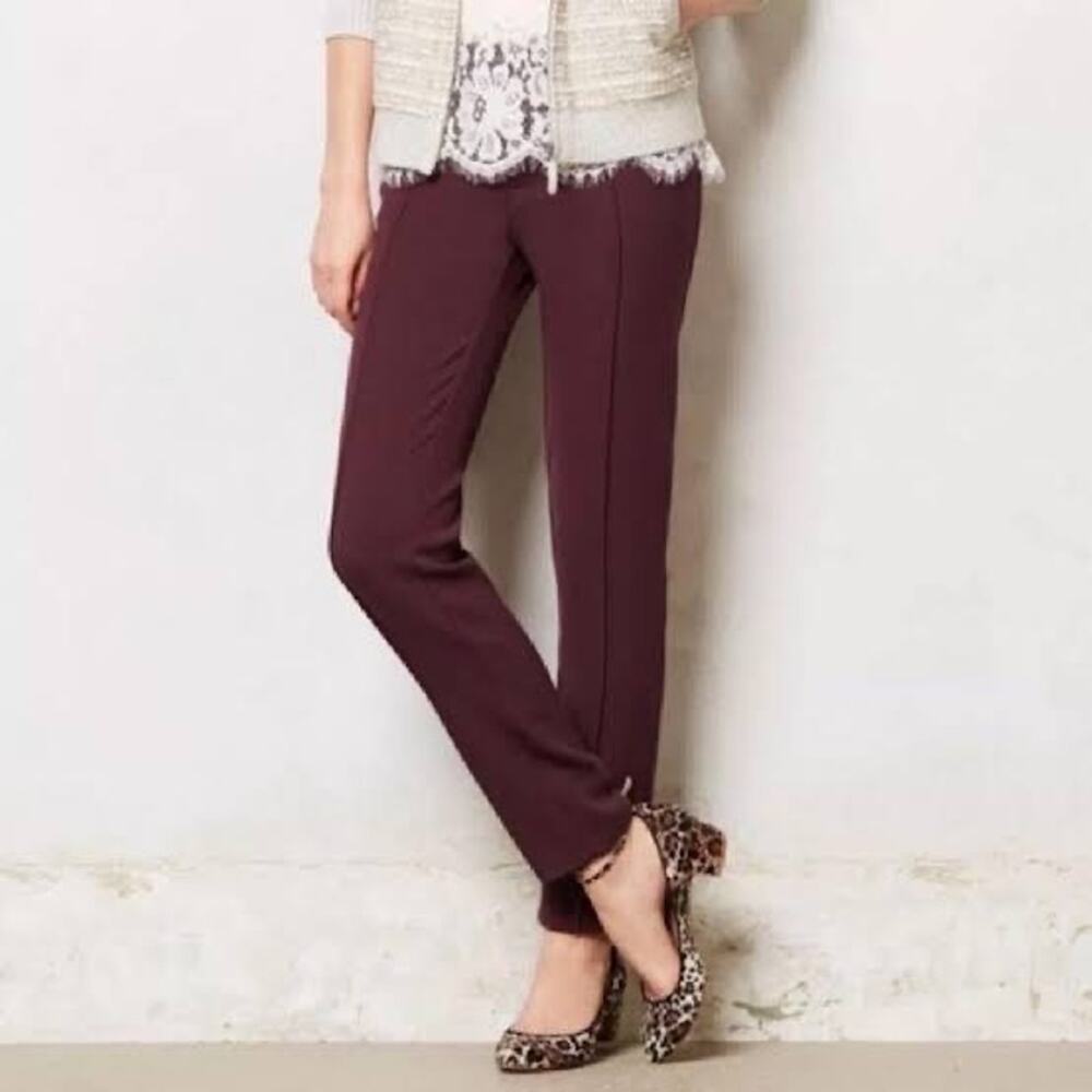 Cartonnier Pintucked Ponte Charlie Trousers from Anthropologie Size 6